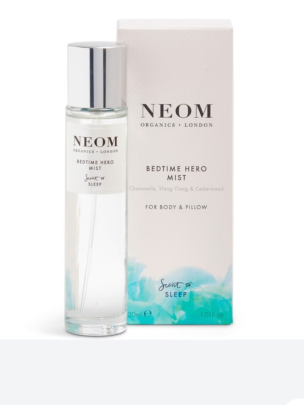 NEOM Bedtime Hero Mist - White/Clear Relaxing Pillow & Body Spray